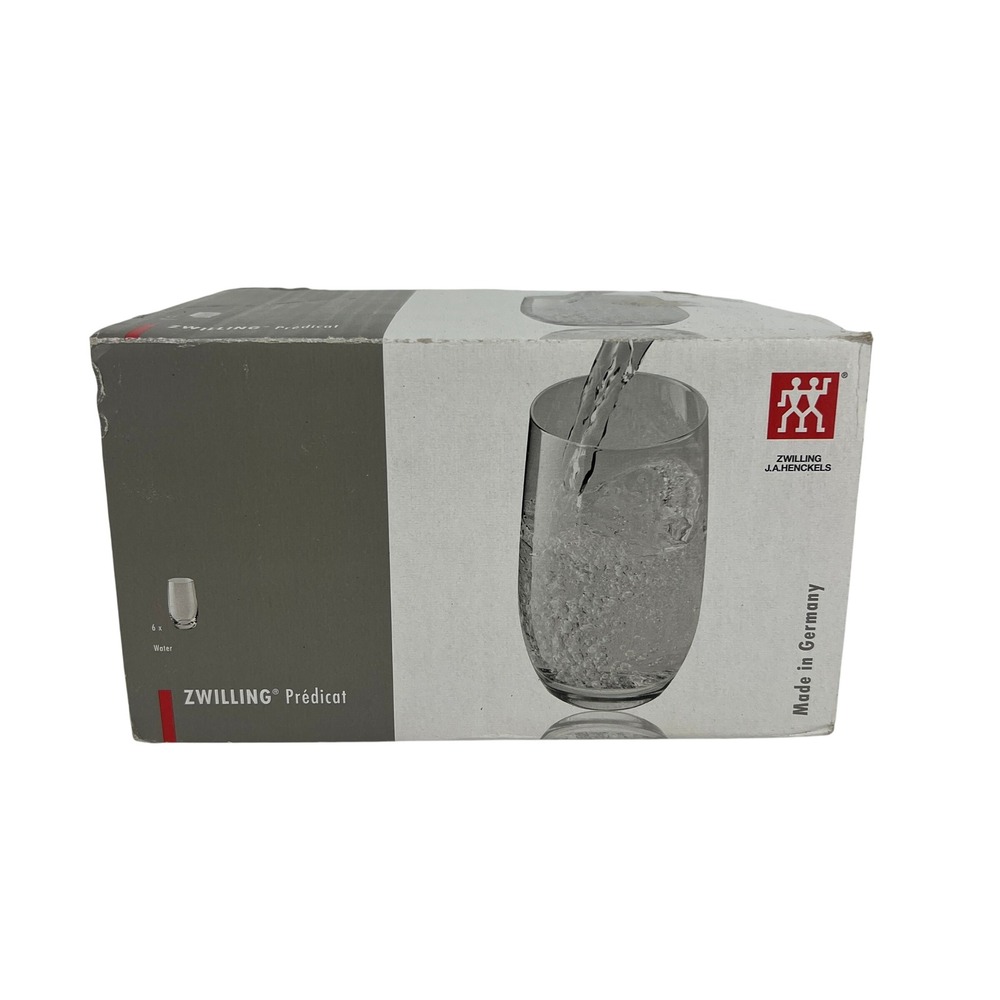 Zwilling JA Henckels Predicat Water Glasses Set of 6 Crystal Stemless 36300-841